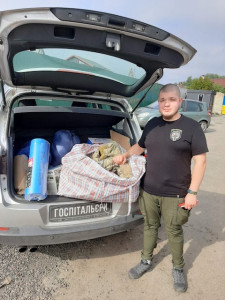 Батальону "Госпітальєри" було передано необхідні зимові речі